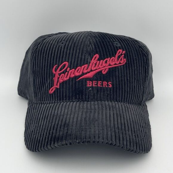 Vintage Leinenkugels Beer Corduroy American Needle Strapback Hat Cap Rare - Picture 1 of 13
